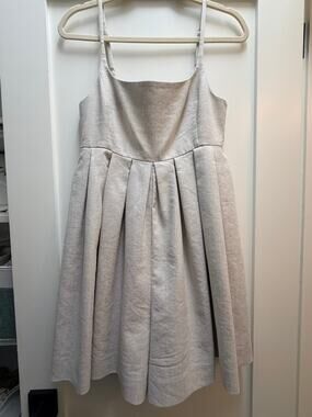 Rebecca Taylor heather gray linen romper - Size US 4
